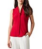 Kasper Petite Size Sleeveless V-Neck Tie Front Sash Blouse - Image 1