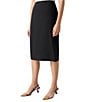 Kasper Petite Size Stretch Crepe Skimmer Skirt, Color:Black - Image 1