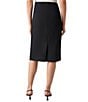 Kasper Petite Size Stretch Crepe Skimmer Skirt, Color:Black - Image 2