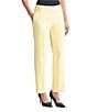 Kasper Petite Size Stretch Crepe Slim Pants, Color:Pale Yellow - Image 3