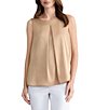Kasper Petite Sleeveless Pleated Front Blouse - Image 1