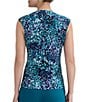 Kasper Petite Square Neck Dotted Jersey Top - Image 2