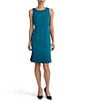 Kasper Pleated Hem Stretch Crepe Sheath Dress - Image 1