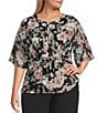 Kasper Plus Bell Sleeve Knot Front Tie Blouse - Image 1