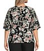 Kasper Plus Bell Sleeve Knot Front Tie Blouse - Image 2