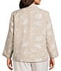 Kasper Plus Embroidered Jacket With Collar - Image 2