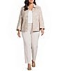 Kasper Plus Embroidered Jacket With Collar - Image 3