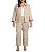 Kasper Plus Size Embroidered Jacket With Collar - Image 3