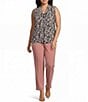 Kasper Plus Size Fly Front Stretch Crepe Pants - Image 3