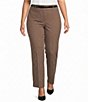 Kasper Plus High Rise Fly Front Belted Pants - Image 1