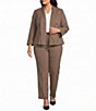 Kasper Plus High Rise Fly Front Belted Pants - Image 3