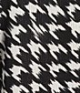 Kasper Plus Houndstooth Chiffon Ruffle Long Sleeve Blouse, Color:Black Multi - Image 4
