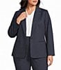 Kasper Plus Long Sleeve Denim Compression Coordinating Jacket - Image 1