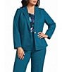 Kasper Plus Long Sleeve One Button Blazer - Image 1