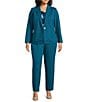 Kasper Plus Long Sleeve One Button Blazer - Image 4