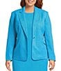 Kasper Plus One Button Notch Collar Jacket - Image 1