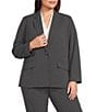 Kasper Plus Washable One Button Notch Collar Jacket - Image 5