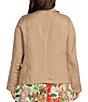 Kasper Plus Open Front Linen Jacket With Zipper Pockets - Image 2