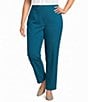 Kasper Plus Pull On Compression Faux Fly Trousers - Image 1