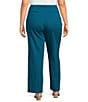 Kasper Plus Pull On Compression Faux Fly Trousers - Image 2
