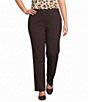 Kasper Plus Pull-On Compression Faux Fly Coordinating Trousers - Image 1