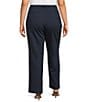 Kasper Plus Pull-On Denim Compression Faux Fly Coordinating Trousers - Image 2