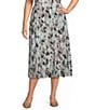 Kasper Plus Pull On Pleated Midi Skirt - Image 1