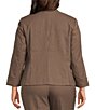 Kasper Plus Shawl Collar Houndstooth Cuffed Cardigan - Image 2