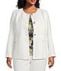 Kasper Plus Size 3 Button Peplum Jacket - Image 3