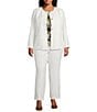 Kasper Plus Size 3 Button Peplum Jacket - Image 4
