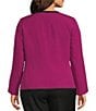 Kasper Plus Size Contrast Trim Open Front Blazer - Image 2