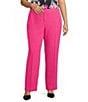Kasper Plus Size Crepe Fly Front Full Length Trouser Pants - Image 1