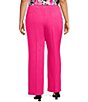Kasper Plus Size Crepe Fly Front Full Length Trouser Pants - Image 2