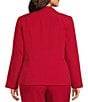 Kasper Plus Size Crepe Notch Lapel One Button Front Blazer - Image 2