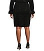 Kasper Plus Size Embellished Pull-On Pencil Skirt, Color:Black - Image 2