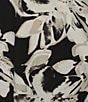 Kasper Plus Size Floral Twist Neck Mix Media Blouse, Color:Black Multi - Image 4