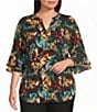 Kasper Plus Size Flutter Sleeve Knit Tunic - Image 1