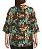 Kasper Plus Size Flutter Sleeve Knit Tunic - Image 2