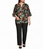 Kasper Plus Size Flutter Sleeve Knit Tunic - Image 3
