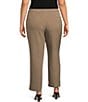 Kasper Plus Size Fly Front Slim Fit Pants, Color:Cypress Grey - Image 2