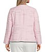 Kasper Plus Size Four Pocket Tweed Trim Patch Pocket Jacket - Image 2