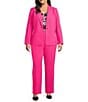 Kasper Plus Size Long Sleeve Hardware Pocket Crepe Jacket - Image 4