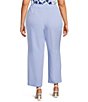 Kasper Plus Size One Button Panel Seam Notch Collar Blazer & Plus Size Flat Front Side Seam Pocket Straight Leg Pants - Image 6
