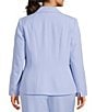 Kasper Plus Size One Button Panel Seam Notch Collar Blazer - Image 2