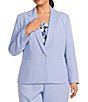 Kasper Plus Size One Button Panel Seam Notch Collar Blazer - Image 1