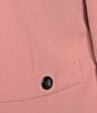 Kasper Plus Size Shawl Collar 3/4 Sleeve Open Front Crepe Jacket, Color:Tea Rose - Image 4
