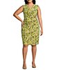 Kasper Plus Size Sleeveless Faux Wrap V-Neck Dress,Specials : American Fashion Style Bags On Sale