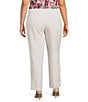 Kasper Plus Size Slim Crepe Crop Pants, Color:Parchment - Image 2