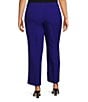 Kasper Plus Size Stretch Crepe Unlined Slim Flat Front Pocketed Pants, Color:Royal Blue - Image 2