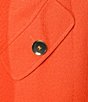 Color:Papaya - Image 3 - Plus Size V-Neck Cap Sleeve Belted Sheath Dress